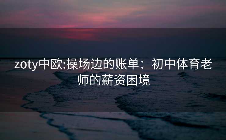 zoty中欧:操场边的账单：初中体育老师的薪资困境