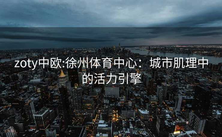 zoty中欧:徐州体育中心：城市肌理中的活力引擎